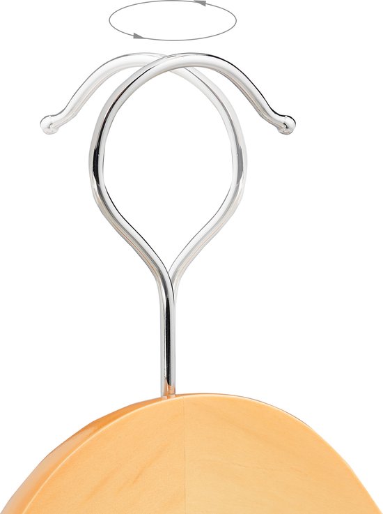 5 x kledinghanger pak in set, brede schouders, 360° draaibare haak