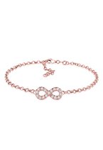 Elli Dames Armbanden Dames Infinity Symbol Infinity Basic met Kristallen in 925 Sterling Zilver