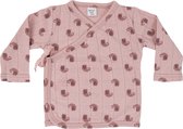 Lodger Baby Shirt Lange Mouw maat 68 - Topper - 100% Katoen - Hydrofiel - Perfecte Pasvorm - Elastisch - Overslag - Oeko-Tex - 2-4M - Roze