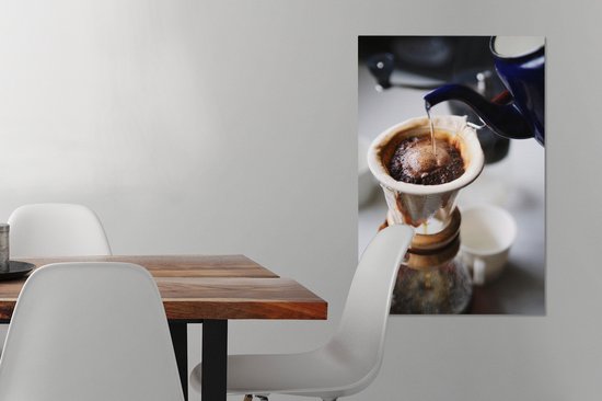 Le Café filtre est fait à l'ancienne toile 60x90 cm - Tirage photo sur toile (Décoration murale salon / chambre)