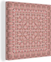 Motifs de Peinture sur Toile - Tapis - Rose - 50x50 cm - Décoration murale