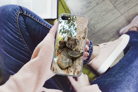Coque iPhone SE 2020 - Koalas - Enfant - Arbre - Siliconen - Sinterklaas - Noël - Cadeaux - Cadeaux chaussures