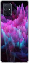 Geschikt voor Samsung Galaxy A51 5G hoesje - Rook - Kleurstof - Abstract - Siliconen Telefoonhoesje