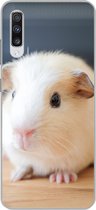 Geschikt voor Samsung Galaxy A70 hoesje - Schattige baby cavia - Siliconen Telefoonhoesje