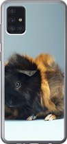 Geschikt voor Samsung Galaxy A52 5G hoesje - Twee kleine cavia's - Siliconen Telefoonhoesje