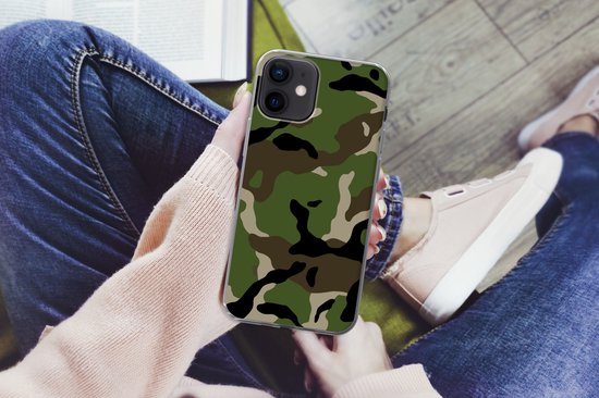 Coque iPhone 12 - Motif camouflage Militaire - Siliconen