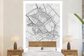 Papier peint - Papier peint Papier peint photo Plan de la ville - Soest - Grijs - Wit - Largeur 145 cm x hauteur 220 cm - Carte