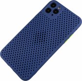 Apple iPhone 11 Pro Max - Silicone hoesje Liam blauw - Geschikt voor