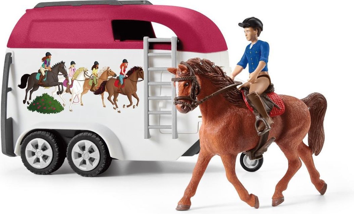 schleich HORSE CLUB Speelfigurenset - Avontuur met auto en paardentrailer - Kinderspeelgoed voor Jongens en Meisjes - 5 tot 12 jaar - 18 Onderdelen - 42535 — afbeelding 15