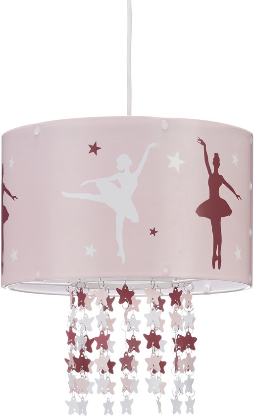 hanglamp meisjes - ballerina - sterren mobiel - kinderlamp kinderkamer - plafondlamp - roze