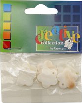 Buttons ass. 1 pk. a 6 st. natural flower river shell