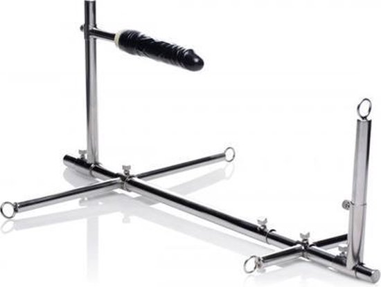 XR Brands - Master Series - Stockade de métal emprisonnée avec gode - Noir