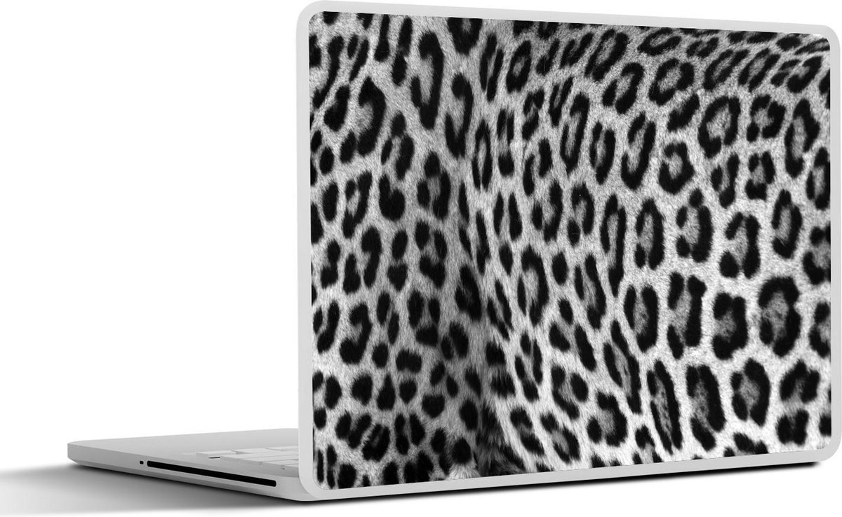 Afbeelding van product SleevesAndCases  Laptop sticker - 15.6 inch - Pantervacht - zwart wit