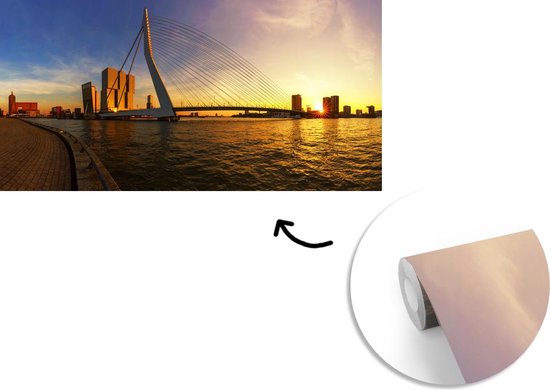 Papier peint - Papiers Papier peint photo Rotterdam - Coucher de soleil - Erasmus - Largeur 500 cm x hauteur 280 cm