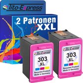 Set van 2x gerecyclede inkt cartridge voor HP 305XL 305 XXL Kleur