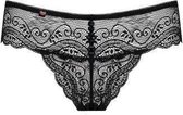Miamor Kanten String - Zwart - Sexy Lingerie & Kleding - Lingerie Dames - Dames Lingerie - Strings