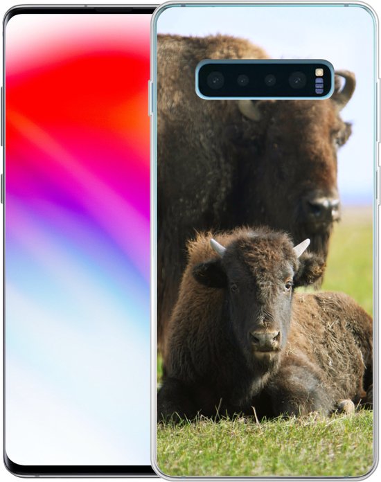Coque Samsung Galaxy S10 Plus - Buffle - Herbe - Veau - Coque de téléphone en Siliconen