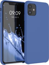 kwmobile telefoonhoesje voor Apple iPhone 11 - Hoesje met siliconen coating - Smartphone case in donkerblauw