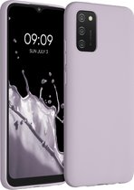 kwmobile telefoonhoesje voor Samsung Galaxy A02s - Hoesje voor smartphone - Back cover in lila wolk