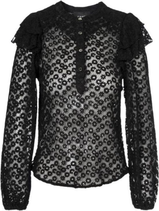 Zwarte mesh blouse Filly - FRNCH