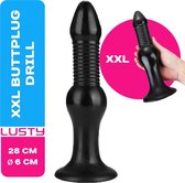 Lusty XXL Buttplug Drill - 28 x 6 cm - Extra Grote Anaal Plug - Seksspeeltjes - Anaal Toys - Sex Toys