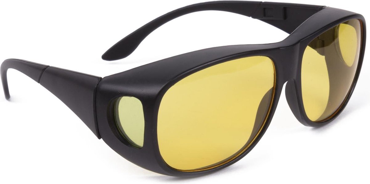 Benson Overzetbril Nachtbril - Nachtzicht voor Brildragende - Zwart Montuur
