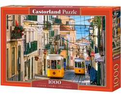 Castorland Lisbon Trams, Portugal – Puzzel – 1.000 stukjes – Satijnen afwerking – Perfecte pasvorm – Europese kwaliteit
