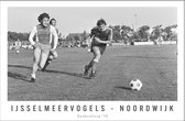 Walljar - Ijsselmeervogels - Noordwijk '76 - Zwart wit poster met lijst