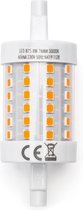 LED Lamp - Igna Trunka - R7S Fitting - 8W - Helder/Koud Wit 6500K - Oranje - Glas