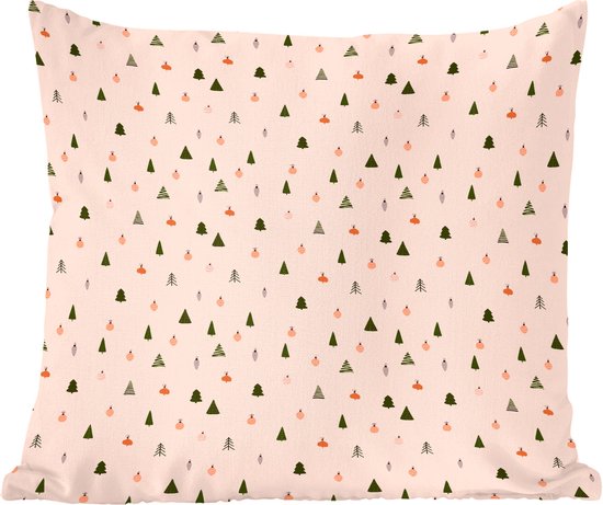 Sierkussens - Kussentjes Woonkamer - 50x50 cm - Kerst - Sjablonen - Pastel - Kerstversiering - Kerstdecoratie voor binnen - Woonkamer