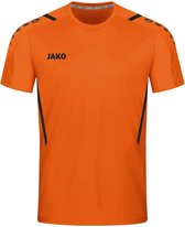 Jako Challenge Shirt Korte Mouw Dames - Fluo Oranje / Zwart