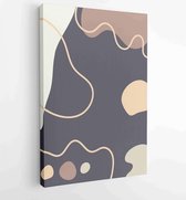 Aardetinten organische vorm Art design voor poster, print, cover, behang, minimale en natuurlijke kunst aan de muur. 1 - Moderne schilderijen – Verticaal – 1859561359 - 80*60 Verti