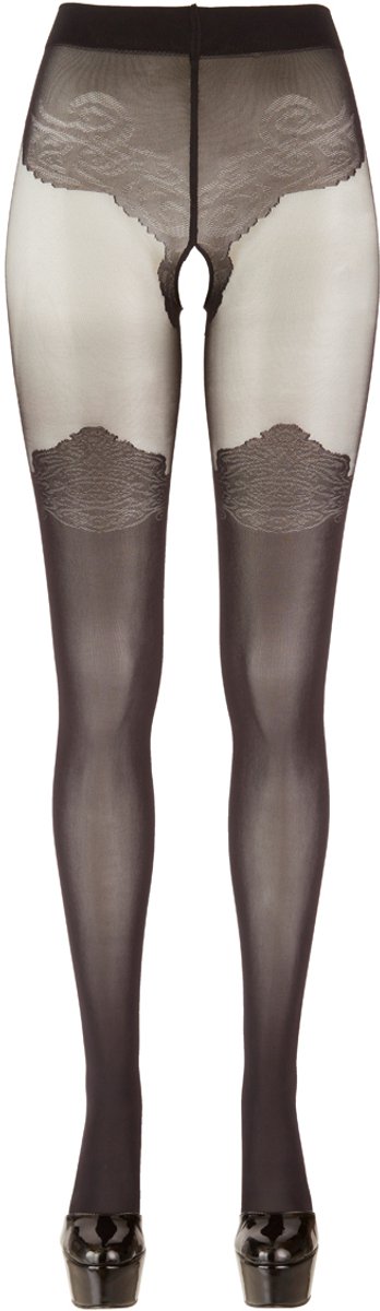 Goedkoopste Cottelli Collection – Erotische Kousen met Over Knee Look tot aan Dijen voor Sexy Uitstraling – Maat S - Zwart