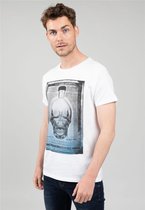 DEELUXE T-shirt met schedel CRYS White
