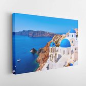 Uitzicht op de stad Oia op het eiland Santorini in Griekenland -- Grieks landschap - Modern Art Canvas - horizontaal - 1702047661 - 115*75 Horizontal
