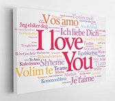 Vector liefde woorden I love you in alle talen van de wereld, woorden wolk - Modern Art Canvas - Horitonzal - 228933583 - 115*75 Horizontal