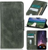 Mobigear Telefoonhoesje geschikt voor Samsung Galaxy S22 Ultra Hoesje | Mobigear Classy Bookcase Portemonnee | Pasjeshouder voor 2 Pasjes | Telefoonhoesje voor Pinpas / OV Kaart / Rijbewijs - Groen