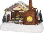 Luville Kerstdorp Miniatuur Bierbrouwerij - L30,5 x B20 x H21,5 cm