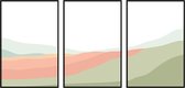 Walljar - Pastel Landscape - Muurdecoratie - Plexiglas schilderij