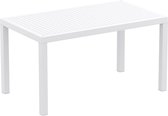 Alterego Witte design tuintafel 'ENOTECA' uit kunststof - 140x80 cm