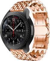 Galaxy Watch draak stalen schakel band - rose goud - Geschikt voor Samsung