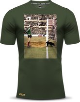 Onder de Lat t-shirt - Maat L - Groen - Heren Shirt