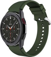 Samsung Galaxy Watch 4 - Luxe Silicone Bandje - Groen - Large - 20mm