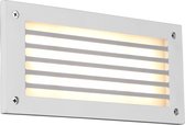 LED Tuinverlichting - Wandlamp Buitenlamp - Torna Hertom - 9W - Warm Wit 3000K - Rechthoek - Mat Wit - Aluminium