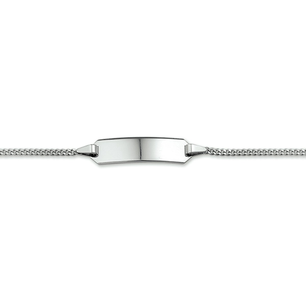Graveerarmband Gourmette 4-zijdes Geslepen Plaat 5,0 Mm