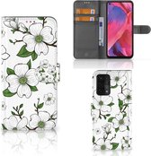 Book Case OPPO A54 5G | A74 5G | A93 5G Hoesje Dogwood Flowers