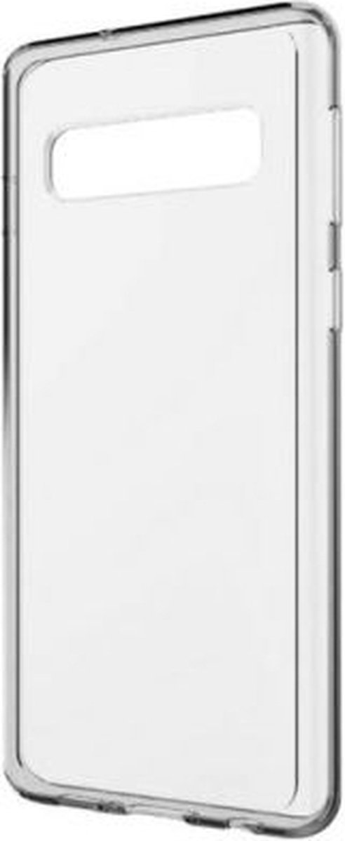 Samsung S10 hoesje transparant - Flexibel Jelly cover Samsung Galaxy S10 hoesje - Transparant - Telefoonhouder meegeleverd