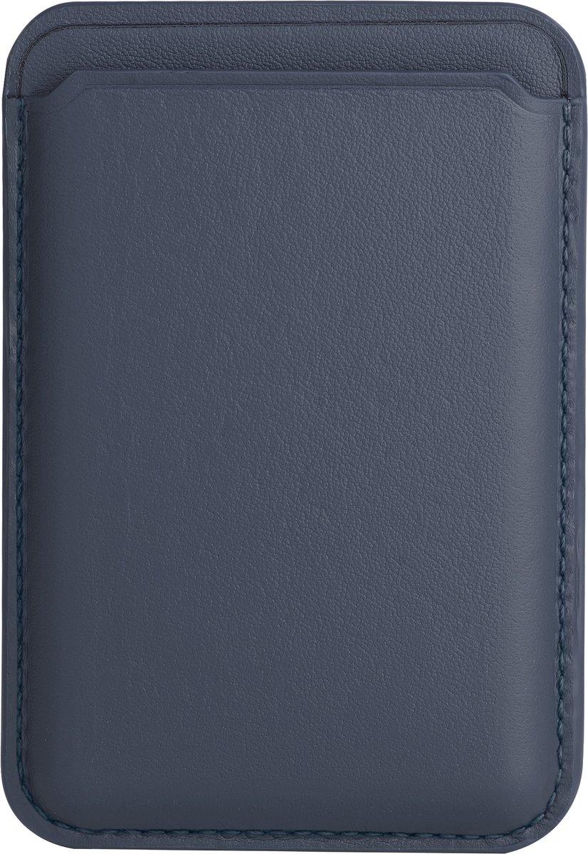 YONO Kaarthouder Leer geschikt voor Apple iPhone 14 / 13 / 12 - Magnetische Pasjeshouder Mag-safe - Leren Wallet - Donkerblauw