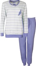 Medaillon Dames Pyjama - Katoen - Licht Blauw- Maat 3XL