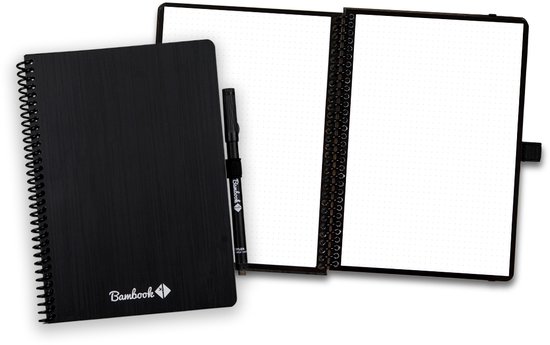 Bambook notepad - A5 - hardcover - bamboe omslag - uitwisbaar - met pen bedrukken? - Voordelig & snel bestellen
